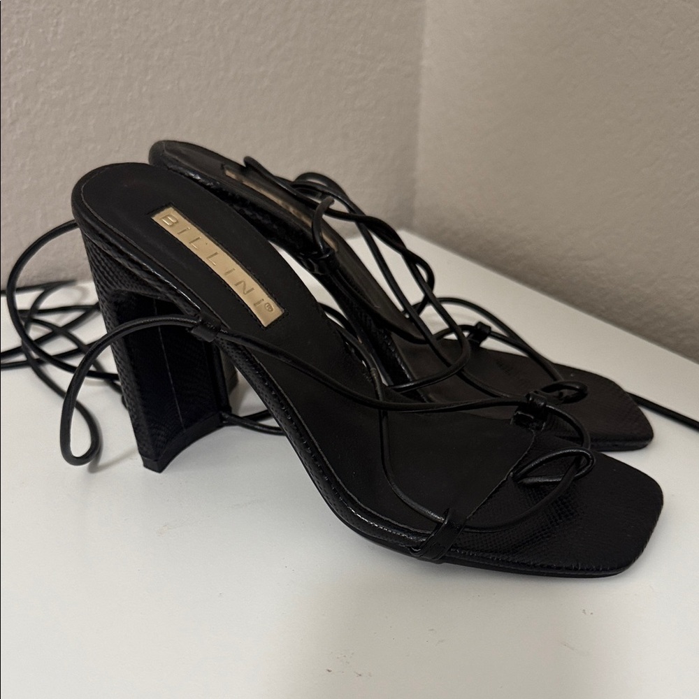 Billini Black Strappy Heels - Picture 2 of 3